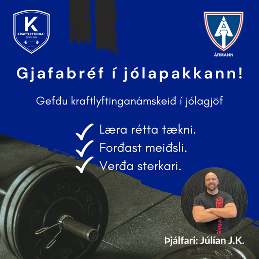Gjafabréf - Námskeið í kraftlyftingum